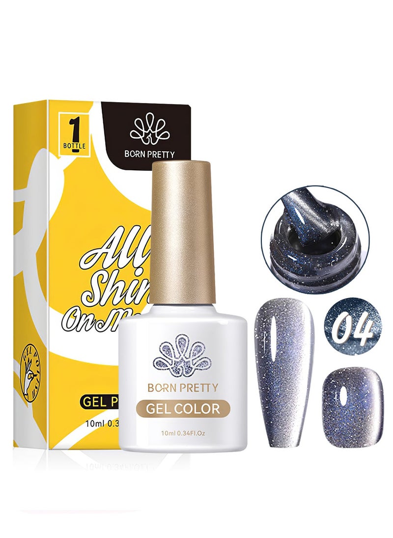 Born Pretty - Gel Color, Glitter Shiny Sparkle Magic Holographic Cat Eye Gel Nail Polish, Cat Magnetic Gel Soak Off UV&LED Cured for Salon and Home DIY, Gift for Women 10ml - Image 1