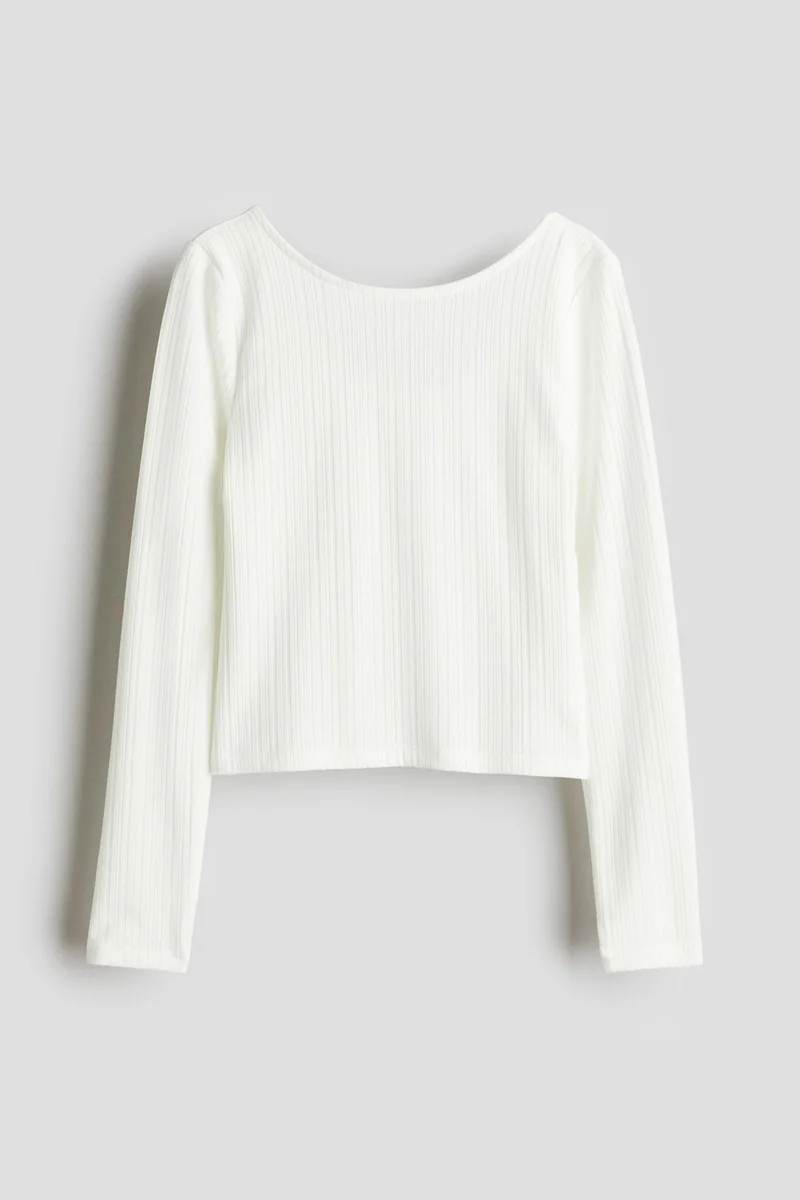 H&M Ribbed jersey top