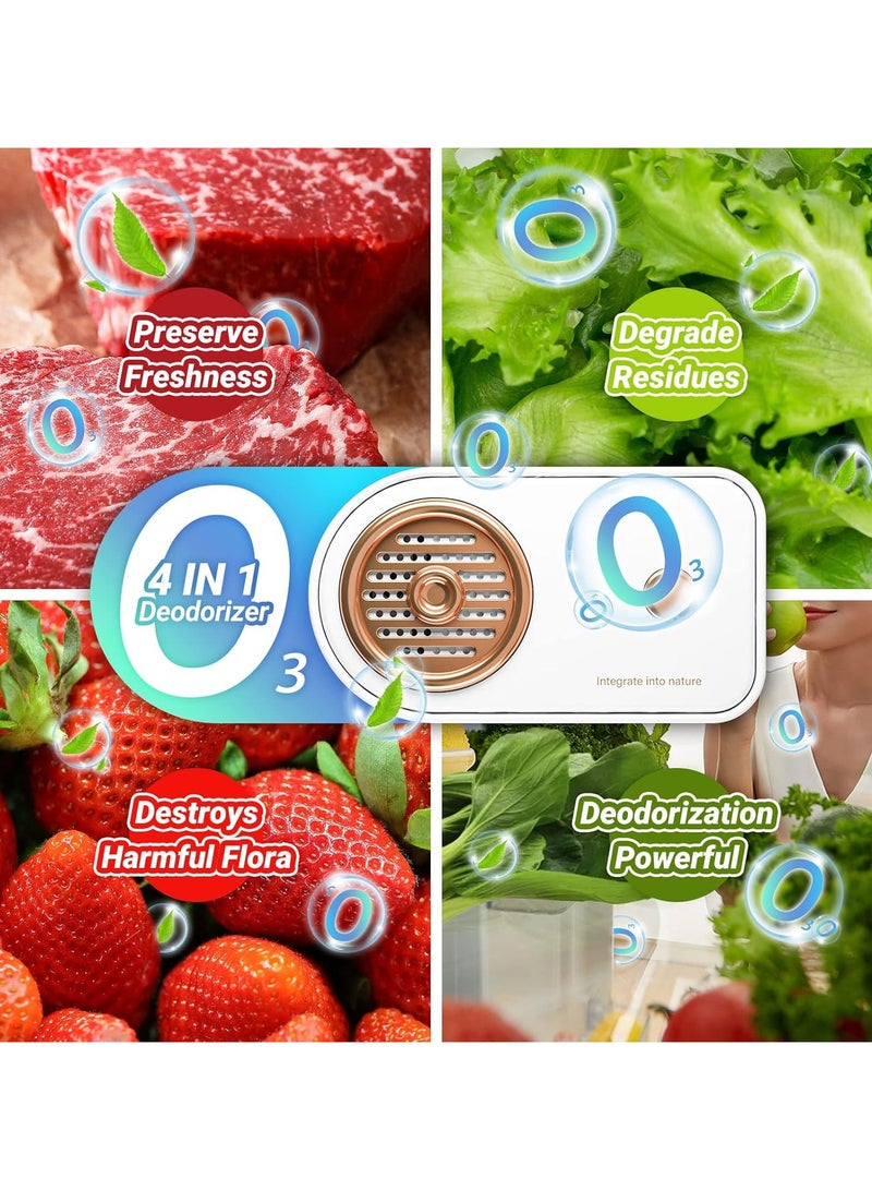 Mini USB Fridge Deodorizer, Portable Rechargeable Refrigerator Deodorizer Odor Eliminator Reusable Deodorizer for Home Freezer, Car, Closet, Wardrobe, Shoe Beats Baking Soda, Charcoal Bags - Image 3
