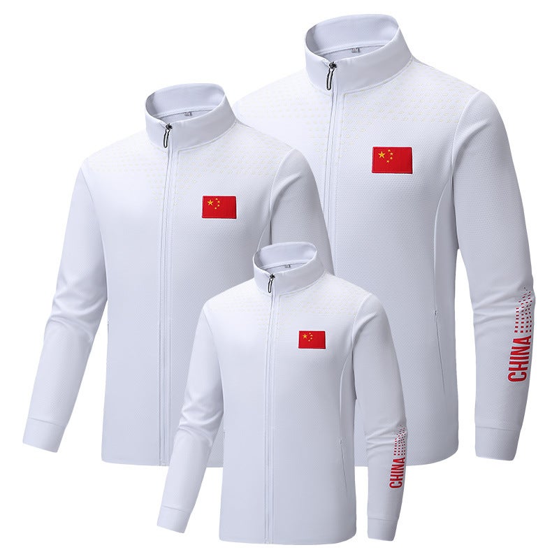 Stand Collar Jacket Coach Sports Life Activity Clothing Training Clothing Coach Clothing Parent-Child Sports Sweatshirt With Printing - Image 3