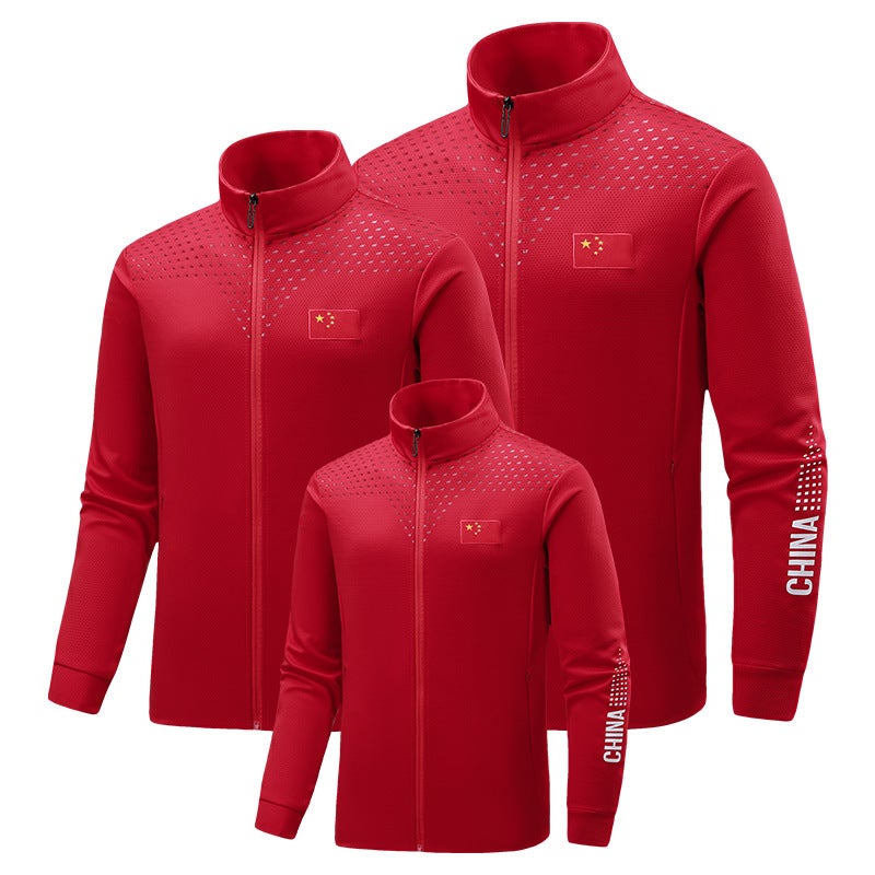 Stand Collar Jacket Coach Sports Life Activity Clothing Training Clothing Coach Clothing Parent-Child Sports Sweatshirt With Printing - Image 4