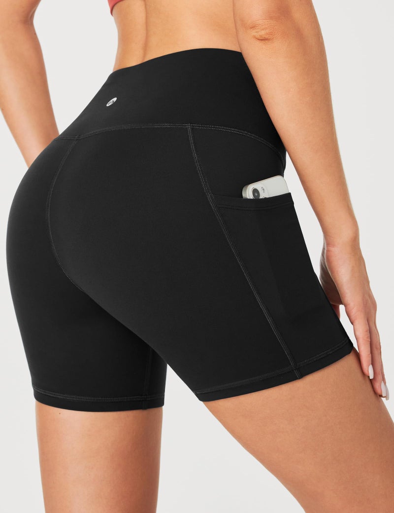 Heathyoga Biker Shorts Women Tummy Control 5" Workout Shorts Women with Pockets High Waisted Spandex Short for Gym Yoga - Image 2