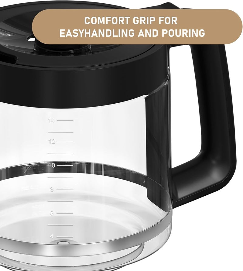 Shonshon 14 Cups Coffee Maker Carafe Replacement Pot, Coffee Jug Compatible with Mr. Coffee 14-Cups Programmable Coffee Maker, 1 Pack - Image 2