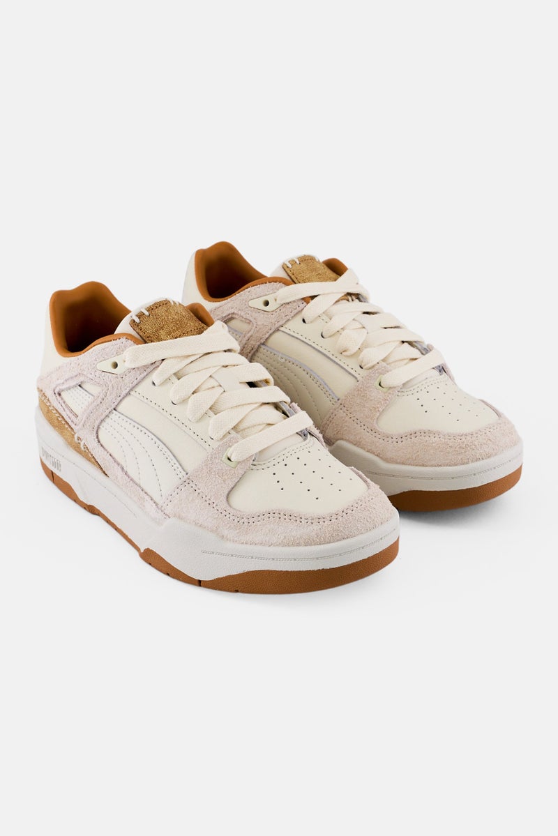 PUMA Slipstream Premium Kids Boy Lace Up Outdoor Shoes, Beige - Image 1