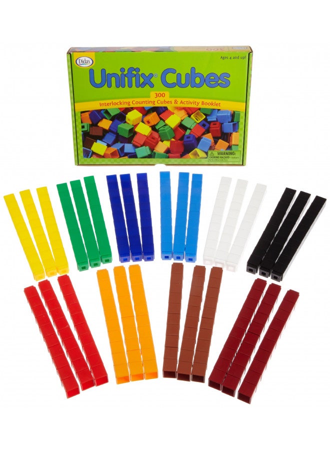Unifix يوني فيكس - 2-300 مكعبات - عبوة من 300 - 10 ألوان، أحمر - Image 1