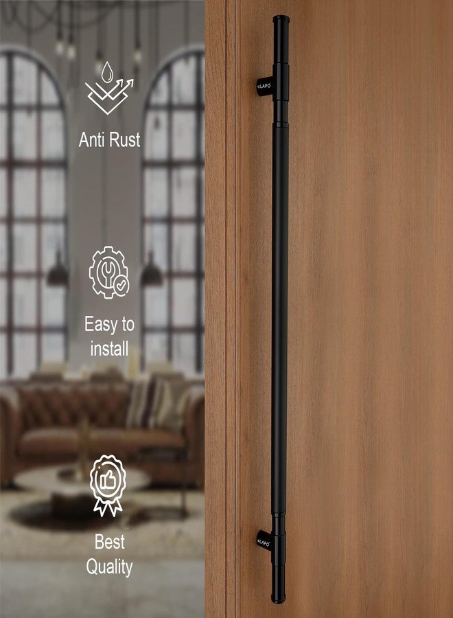 LAPO 30 Inch Premium Stainless Steel Door Handle for Main Door Black Finish Pull Handle | Hole to Hole Size 24 Inch | 3 Years Warranty - Pack of 1 - Image 3