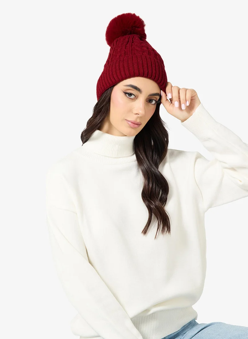 Knitted Textured Beanie