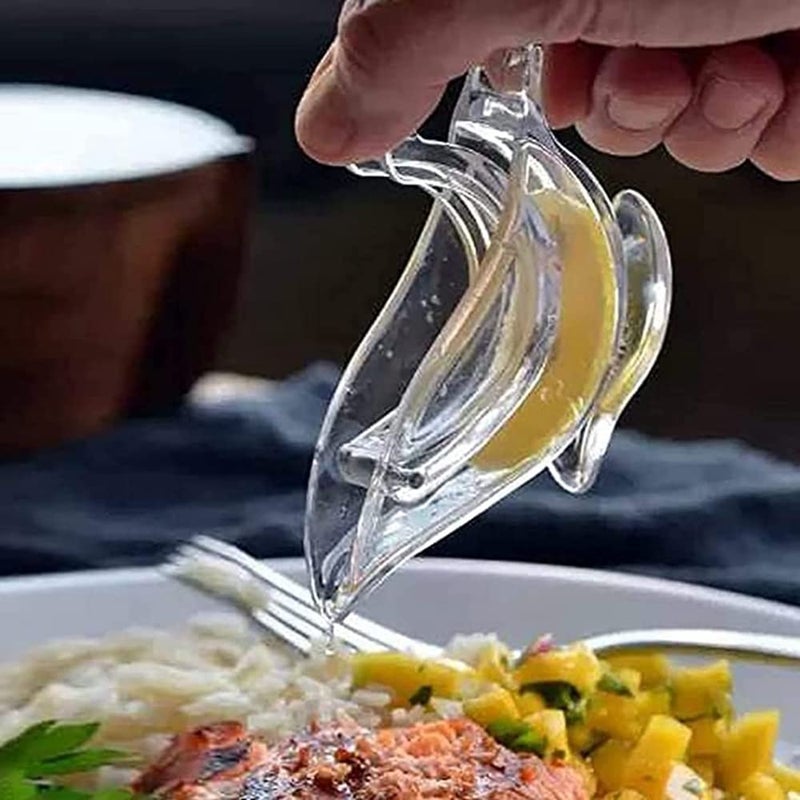 RAHAS Boat Shape Acrylic Lemon Clip Manual Fruit Juicer Home Kitchen Bar Gadget Hand Squeeze Fruit Machine Perfect for Lime Citrus Orange Grapefruit Presser Transparent Pack of 1 Pack of 1 - Image 5