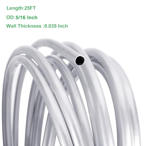 YullSorom 5/16 Metal Fuel Line,5/16" OD Aluminium Coiled Tubing Hard Tube for Refrigeration Tubing, Automotive Oil Pipe,Brake Line, Metal Gas Line, 25FT - Image 4