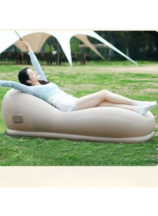 BlueFire Self-Inflating Air Sofa with Built-In Electric Pump – Portable Inflatable Lounger Chair, Ergonomic Wide Back, 60-Second Fast Inflation, Skin-Friendly Waterproof Flocking Fabric, 50 cm Height, 150 kg Load Capacity – Perfect for Camping, Festivals, Office Naps & Home Relaxation - Image 1