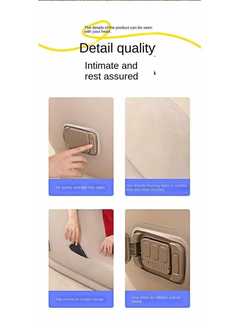 BlueFire Self-Inflating Air Sofa with Built-In Electric Pump – Portable Inflatable Lounger Chair, Ergonomic Wide Back, 60-Second Fast Inflation, Skin-Friendly Waterproof Flocking Fabric, 50 cm Height, 150 kg Load Capacity – Perfect for Camping, Festivals, Office Naps & Home Relaxation - Image 3