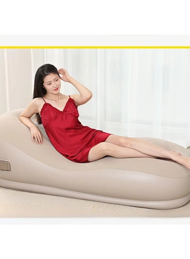 BlueFire Self-Inflating Air Sofa with Built-In Electric Pump – Portable Inflatable Lounger Chair, Ergonomic Wide Back, 60-Second Fast Inflation, Skin-Friendly Waterproof Flocking Fabric, 50 cm Height, 150 kg Load Capacity – Perfect for Camping, Festivals, Office Naps & Home Relaxation - Image 4