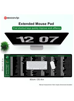 excovip Large Mouse Pad XL 900x300mm Office Shortcut Mouse Pad Extended Computer Mouse Pad Desk Mat with Stitched Edges for EXCEL  - Image 4