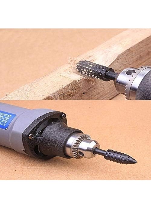 Bluedeal Bluedeal Highspeed steel Rotary Files Burr Drill Rotating Thorn Head 5pcsset Polishing Accessories DIY Electric Grinding Head Woodworking Tools  - Image 4