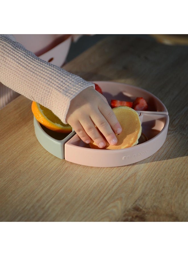 Minikoioi Puzzle Plate Pinky Pink And Powder Grey - Image 1