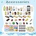 RedCrab Kids Shopping Cart75PCS Toy Shopping Cart Playset with Food Shop Accessories Adjustable Shopping Cart ArmShopping Basket Grocery Store Games for Ages 3 4 5 67 8 Blue - Image 4