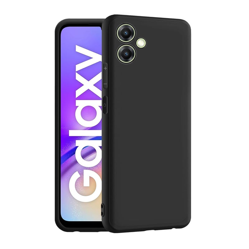 Cedo Samsung Galaxy A05 / F05 / M05 (4G) Back Cover | Camera Bump Protection & Inner Velvet Fabric Lining | Ultra Slim Matte Soft Rubberised Case Cover (Black) - Image 1