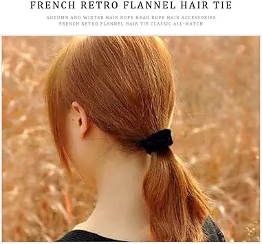 Lanjue 12pcs Fabric Scrunchies Hair Elastics TiesBlack Hair Scrunchies Elastic Hair Ties Women Accessories - Image 5
