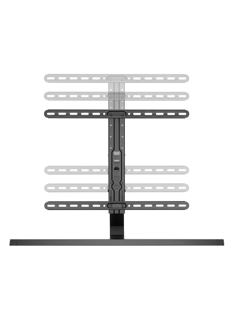 نيوستار ستاند تلفزيون مكتبي NEWSTAR من الألمنيوم – قاعدة قابلة لتعديل الارتفاع لشاشات مسطحة 37-75 بوصة، يتحمل حتى 40 كجم، توافق VESA من ‎200x200 حتى ‎800x400، تصميم أنيق باللون الأسود - Image 3