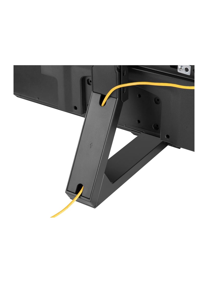 نيوستار ستاند تلفزيون مكتبي NEWSTAR من الألمنيوم – قاعدة قابلة لتعديل الارتفاع لشاشات مسطحة 37-75 بوصة، يتحمل حتى 40 كجم، توافق VESA من ‎200x200 حتى ‎800x400، تصميم أنيق باللون الأسود - Image 4