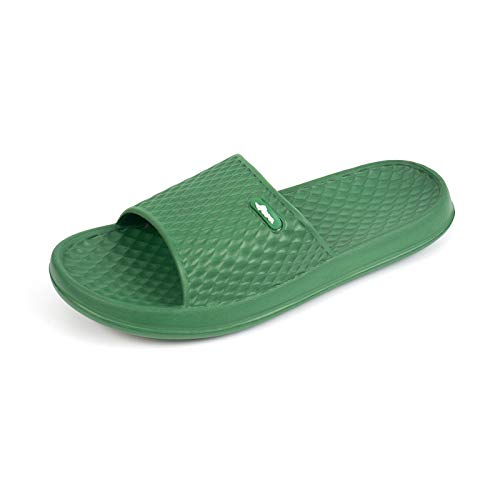 FUNKYMONKEY Womens Bathroom Shower Slippers Indoor Home Beach Non Slip Sandal (9 M US, Fruit Green) - Image 1