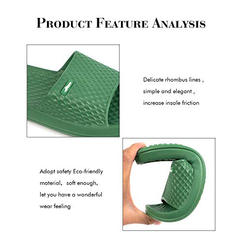 FUNKYMONKEY Womens Bathroom Shower Slippers Indoor Home Beach Non Slip Sandal (9 M US, Fruit Green) - Image 4