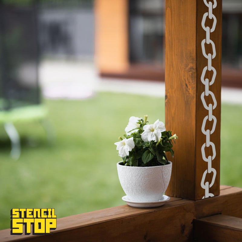 Stencil Stop Chain Link Trim Stencil - Reusable for DIY Projects, Painting, Drawing, Crafts - Image 4
