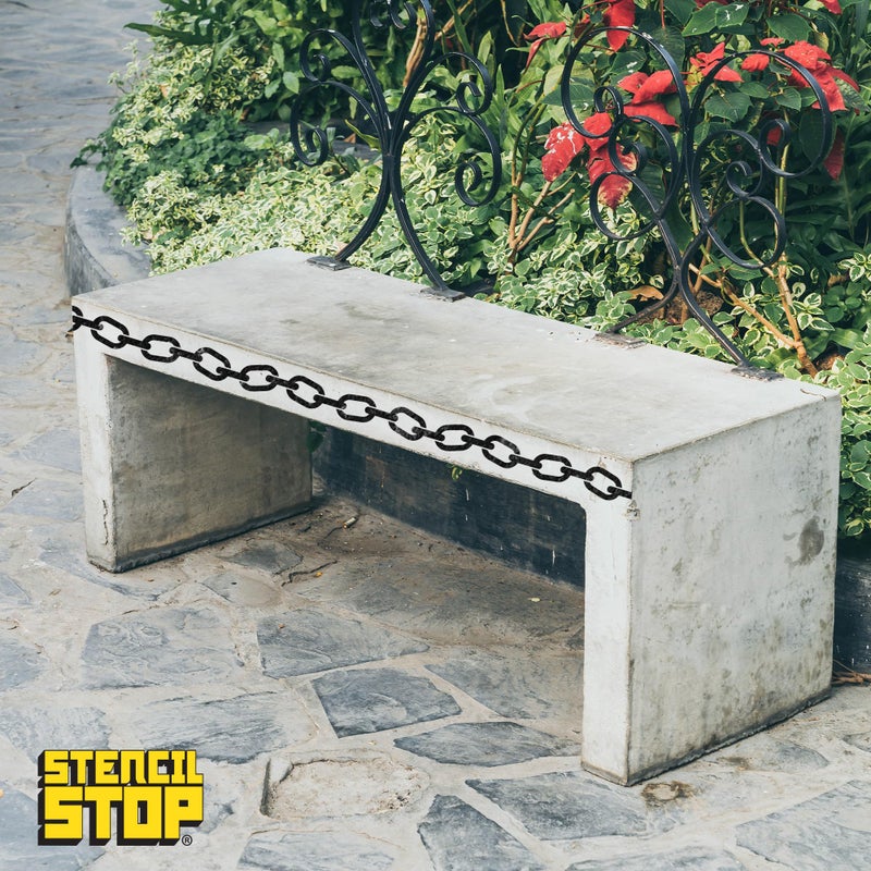 Stencil Stop Chain Link Trim Stencil - Reusable for DIY Projects, Painting, Drawing, Crafts - Image 3