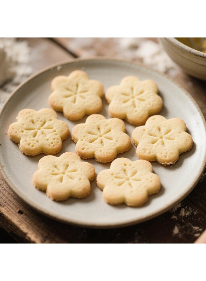 5 Pieces Flower Cookie Cutters Set for Baking Mousse, Stainless Steel Flower Shaped Cake and Biscuit Cutters, Various Size are Suitable for Decorating Christmas Birthdays Easter and Fun Time with Kids - Image 4