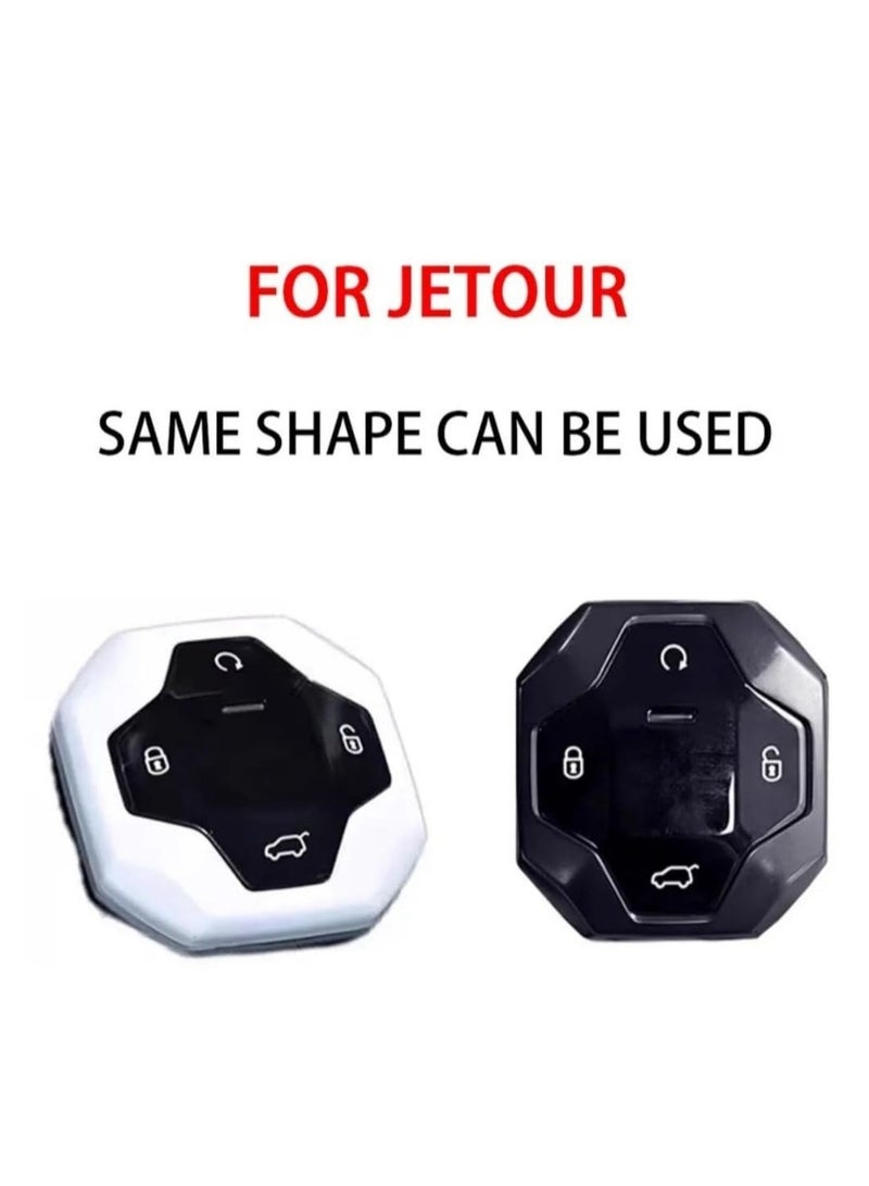 Car Key Cover, Full Protection JetourT2 key Protector TPU Soft Key Holder Case Cover for Traveller T2 Smart Fob for Smart Car, Replacement, Accessories, Black & Gold, TPU Compatible JETOUR - Image 4