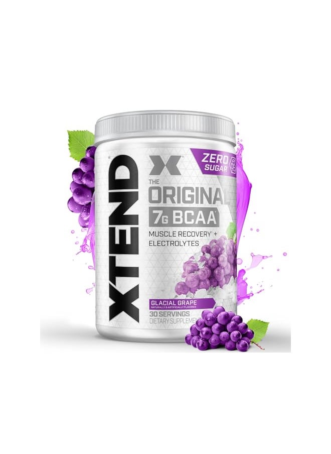 SCIVATION XTEND Original BCAA Powder Glacial Grape | Sugar Free Post Workout Muscle Recovery Drink with Amino Acids | 7g BCAAs for Men & Women | 30 Servings  - Image 1