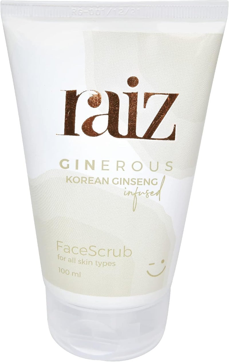 Mawans Raiz Ginerous Exfoliating Face Scrub For Glowing Skin Korean Ginseng Walnut Face Scrub For Women Men Removes Tan Blackheads and Dirt from Face All Skin Types Facial Scrub