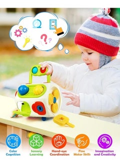General Busy Cube for Toddlers Kids, Montessori Sensory Activities Busy Board,10 in 1 Fidget Cube Learning Travel Toys, Baby Gifts  - Image 2
