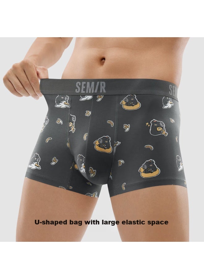 Semir Men's Underwear, Pure Cotton 7a Antibacterial Breathable Boxer Briefs, Trendy Shorts, 3-pack, 3XL - Image 5