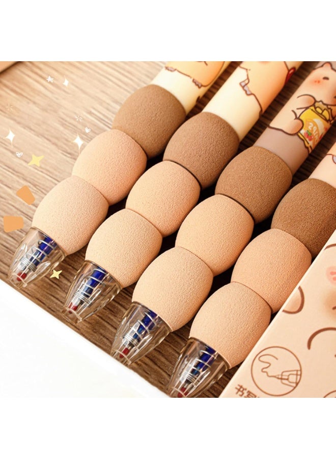 CMGTYYD 4 cartoon cute puffer fish erasable unisex pens, kawaii fast drying writing smooth, elegant unisex pen aesthetic stationery for school, classroom, work area, home Cartoon puffer fish unisex pen set - Image 4