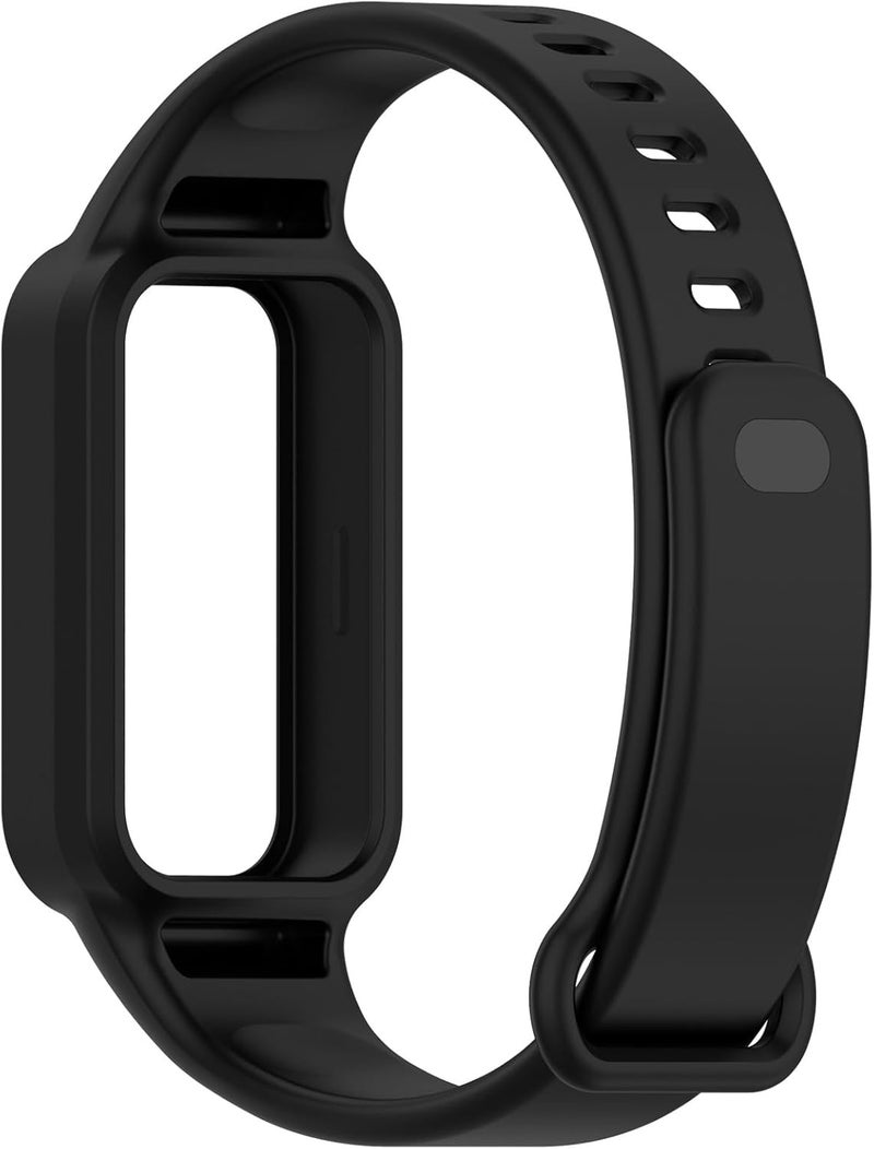 Disscool Replacement Adjustable Wristbands Compatible with Xiaomi Smart Band 9 Active, Compatible with Redmi Smart Band 3 Band Soft Silicone Wrist Strap with Quick Release Watch Accessories(Black) - Image 4