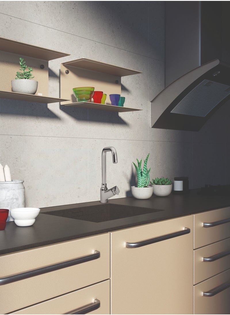 Single Lever Kitchen Mixer Faucet With Swivel Spout