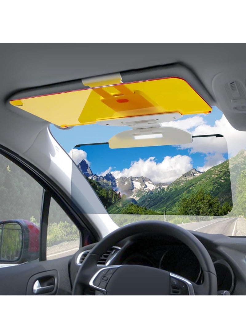 Altheqa 2 in 1 Anti-Glare Visor Extender, Day and Night Anti-Glare Sun Visor, Automobile Sun Anti-UV Block Visor, Non Glare Anti-Dazzle Sunshade Mirror Goggles - Image 2