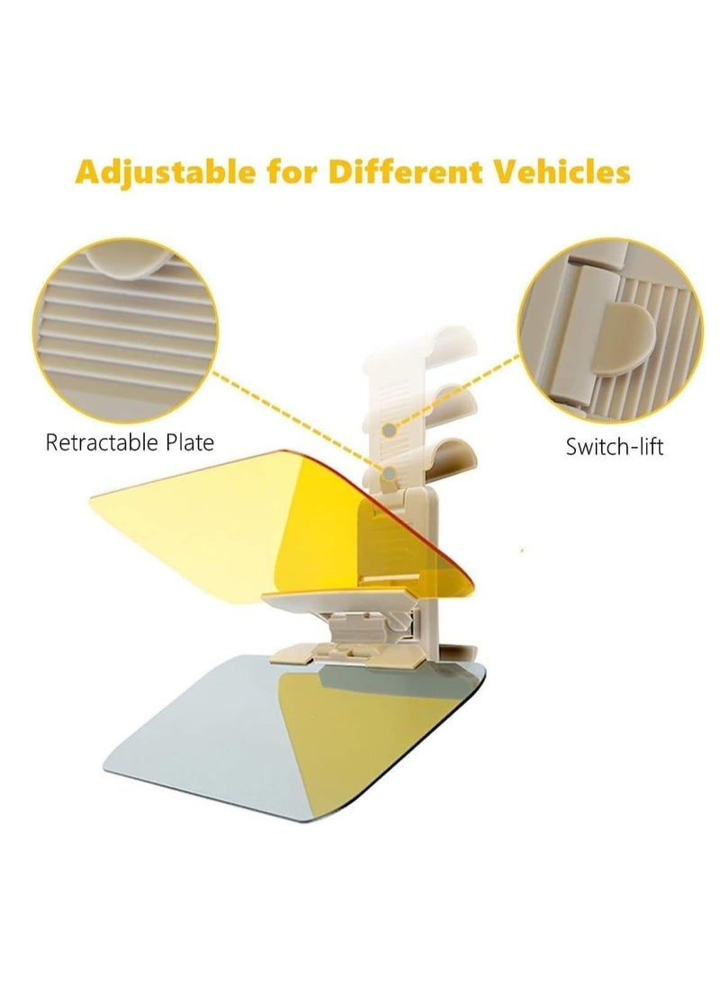 Altheqa 2 in 1 Anti-Glare Visor Extender, Day and Night Anti-Glare Sun Visor, Automobile Sun Anti-UV Block Visor, Non Glare Anti-Dazzle Sunshade Mirror Goggles - Image 3