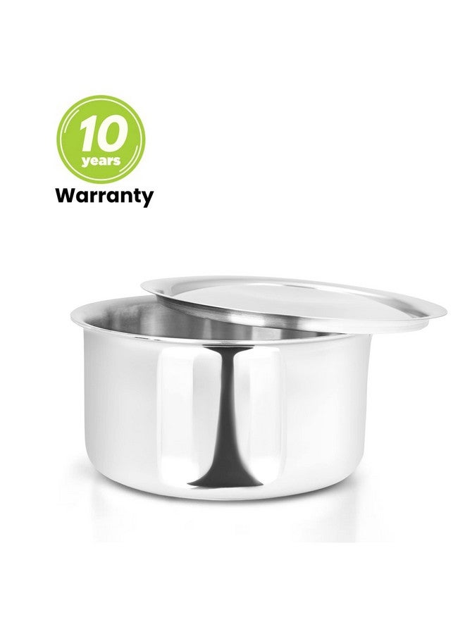 Allo Allo Stainless Steel Triply Tope with Lid/Patila/Bhagona for Grains/Soups/Canning/Desserts/Broth Boiling Tope Induction Gas Base Multi-Purpose Steel | 10 Years Warranty 18cm, 2.7 litres  - Image 2