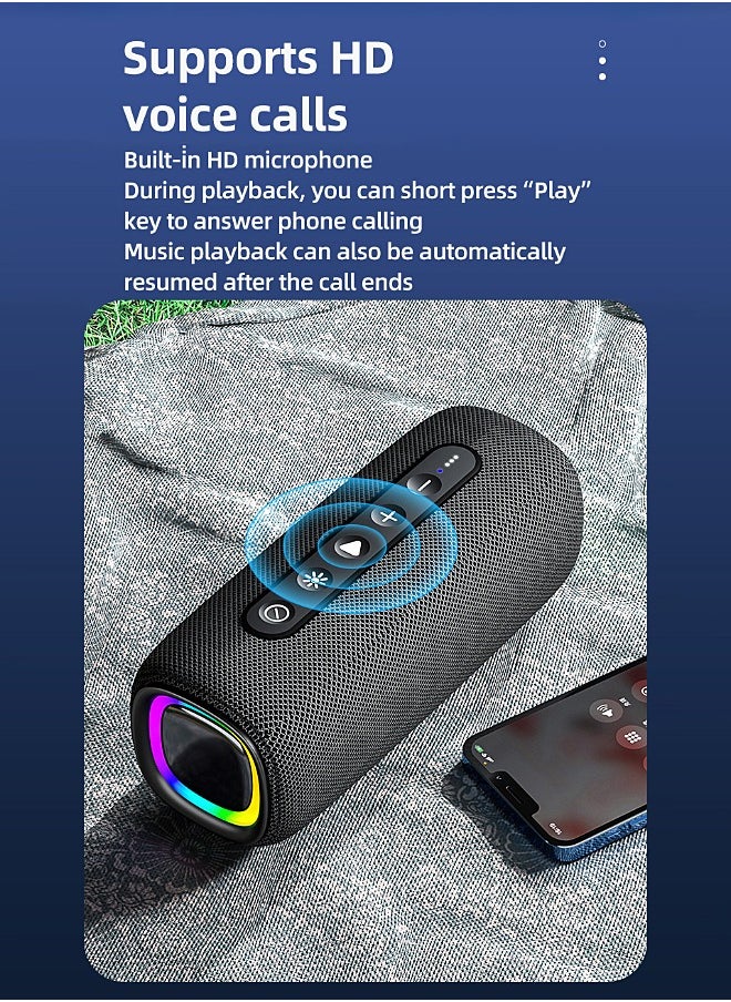 Mi VAZA - Wireless Bluetooth Speaker - Portable Mini Speaker With Battery - RGB Light - Stereo Sound - IPX6 Waterproof - Support TF Card, U Disk - Image 1