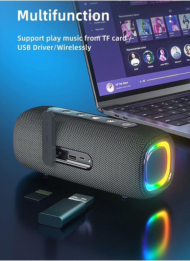 Mi VAZA - Wireless Bluetooth Speaker - Portable Mini Speaker With Battery - RGB Light - Stereo Sound - IPX6 Waterproof - Support TF Card, U Disk - Image 1