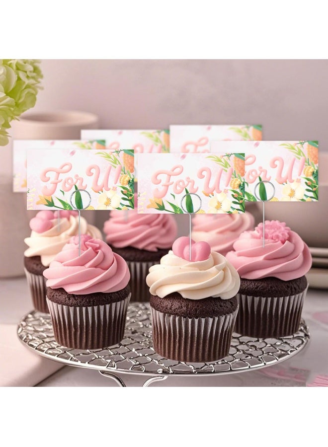 30PCS Flower Card Holder Stick, Wire Place Cards Holder, Stainless Steel Cake Photo Pin, Round Shape Table Name Number Note Holders for Meat Food DIY Party Accessories Decoration - Image 5