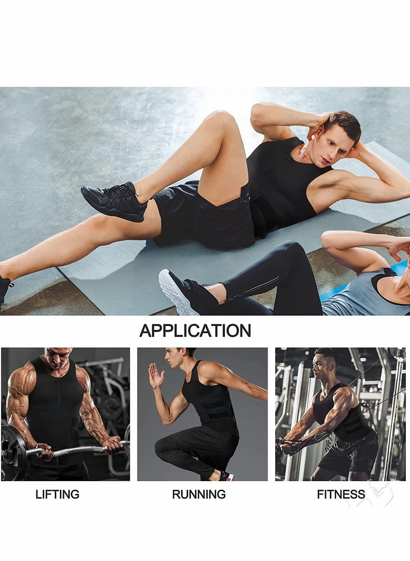 Generic Sauna Vest with Waist Trainer for Men, 2 in 1 Mens Abdomen Trainer Neoprene Slimming Workout Vest Shaper Promotes Healthy Sweat, Weight Loss, Lower Back Posture  - Image 5