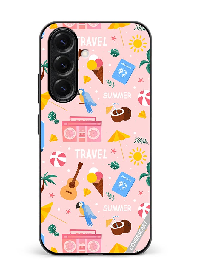 VR CREATIVE Protective Case Cover For Samsung Galaxy S25 Plus Summer Season Pattern Design Multicolour