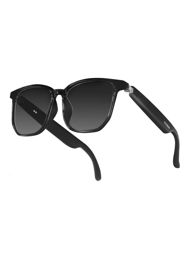 Nanak نظارات ذكية مع الذكاء الاصطناعي، نظارات بلوتوث مع أكثر من 110 ترجمة، نظارات ذكية للرجال والنساء، نظارات بلوتوث متعددة الوظائف للرجال (أسود) - Image 1