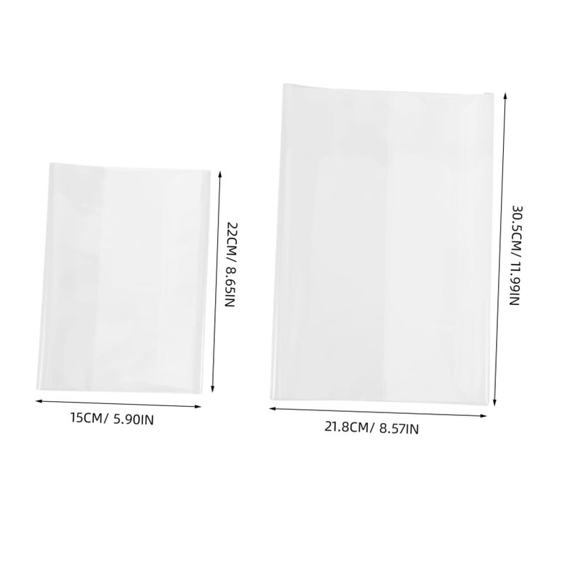 Transparent Book Cover Protectors 20 Pieces Scratch Resistant Film For School Notebooks - Image 3