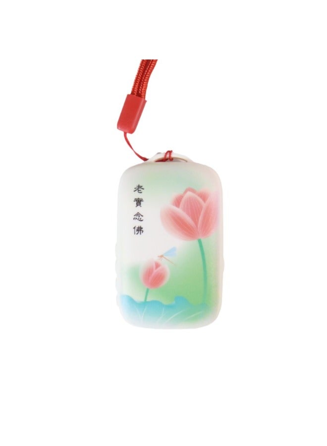 Lotus Pendant Halter Player Meditation Music Small Stereo HD Sound Quality Elderly Listening Music Charging Portable MP3-Body Color:Lotus Color Picture Built-in 38 Tracks-Memory Capacity:Card  - Image 5