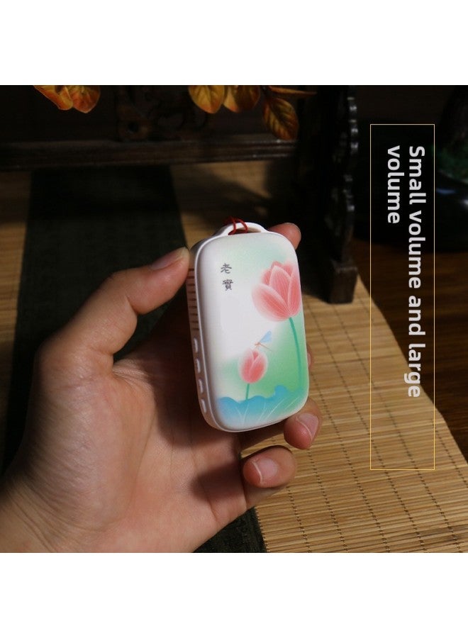 Lotus Pendant Halter Player Meditation Music Small Stereo HD Sound Quality Elderly Listening Music Charging Portable MP3-Body Color:Lotus Color Picture Built-in 38 Tracks-Memory Capacity:Card  - Image 4