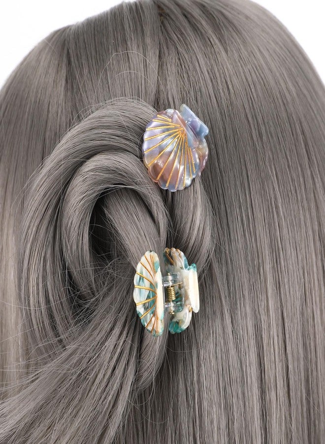 Lurrose Seashell Hair Claw Clips - Small Shell Jaw Clips, Mini Beach Hair Accessories for Mermaid Costume - Image 5
